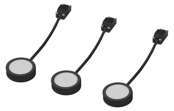 LED podlinkové svítidlo černé 60 mm SPOT PUCK teplá bílá