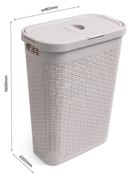Béžový koš na prádlo Addis Calico, 40 l