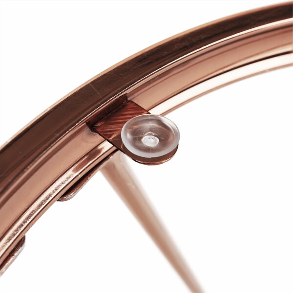 KONDELA Příruční stolek, rose gold chrom růžová / černá, VALERO