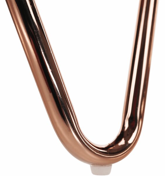 KONDELA Příruční stolek, rose gold chrom růžová / černá, VALERO