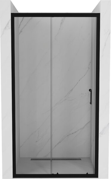 Mexen Apia posuvné sprchové dveře 90 cm, transparentní, černé - 845-090-000-70-00
