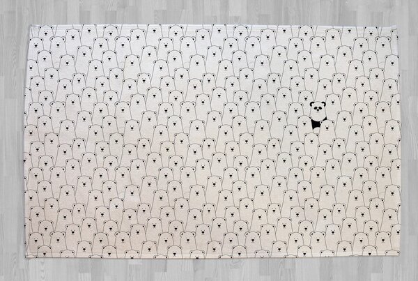 Dětský koberec Little Nice Things Find the Panda, 195 x 135 cm