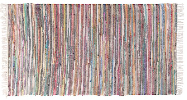 Krátkovlasý světlý barevný bavlněný koberec 80x150 cm - DANCA