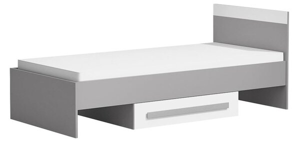 Jednolůžková postel 90x200 COLOSO - antracitová / bílá / šedá