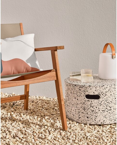 Bílý betonový odkládací stolek Kave Home Jenell, ⌀ 52 cm