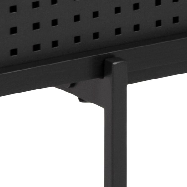 Černý TV stolek v dekoru jasanu 140x45 cm Angus – Actona