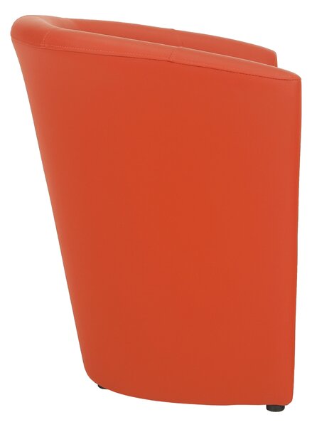 KONDELA Klubové křeslo, ekokůže oranžová, CUBA