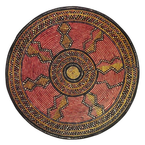 Breno Kusový koberec ZOYA kruh 418/Q01X, Červená, Vícebarevné, 200 x 200 cm
