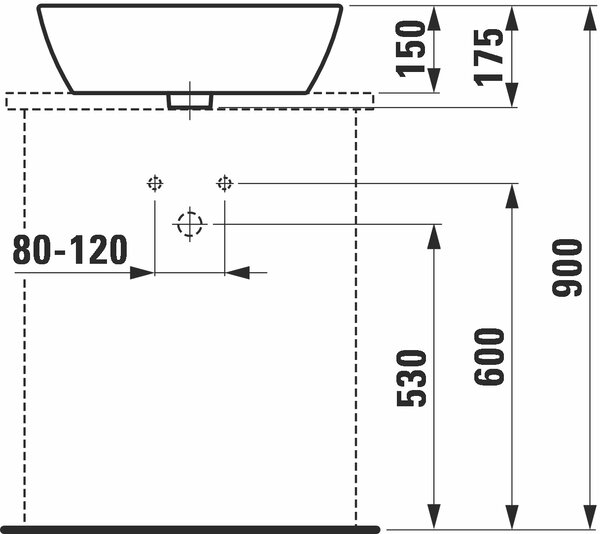 Laufen Pro B umyvadlo 52x39 cm oválné na pult bílá lesk H8129640001091