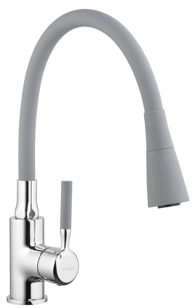 Invena Pogo kuchyňská baterie stojící chrom-grafitová/šedá BZ-80-L05