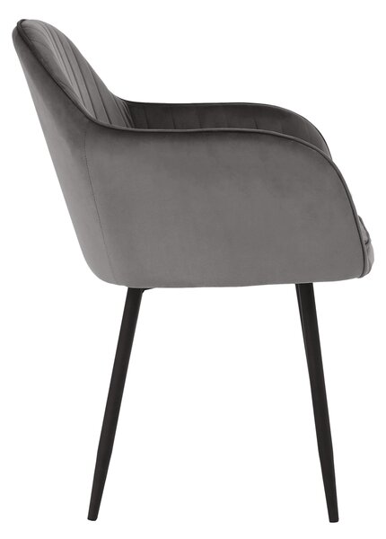 KONDELA Designové křeslo, šedá Velvet látka, ZIRKON