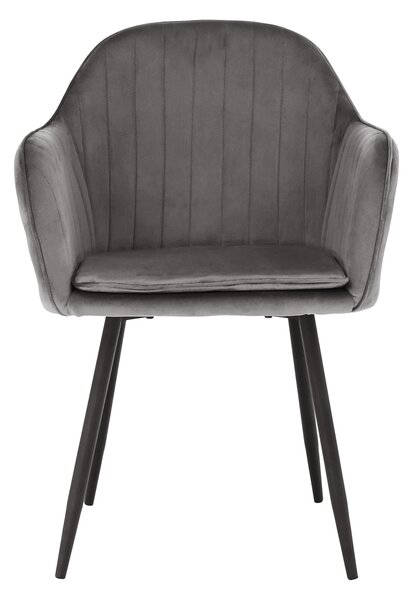 KONDELA Designové křeslo, šedá Velvet látka, ZIRKON