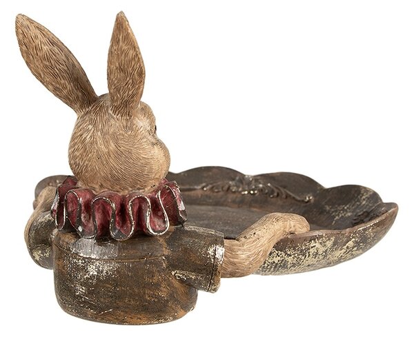 Dekorace králík s miskou - 21*21*15 cm - Clayre & Eef