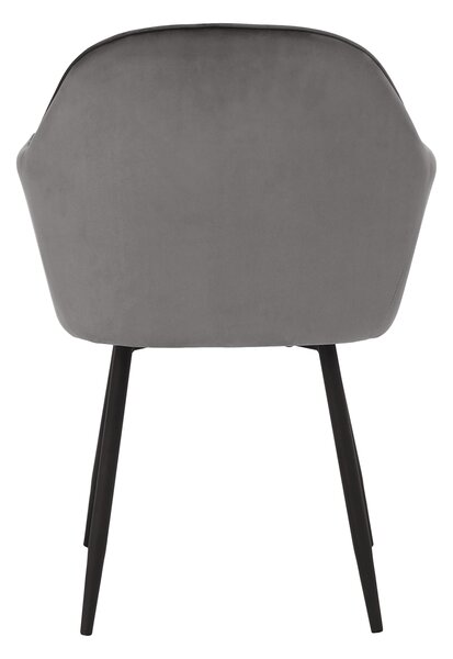 KONDELA Designové křeslo, šedá Velvet látka, ZIRKON