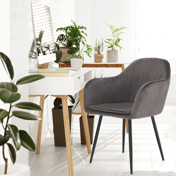 KONDELA Designové křeslo, šedá Velvet látka, ZIRKON