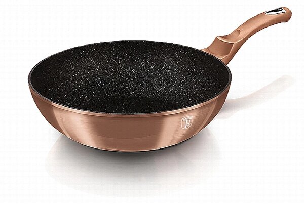 Pánev Wok s mramorovým povrchem 28 cm Rosegold Metallic Line