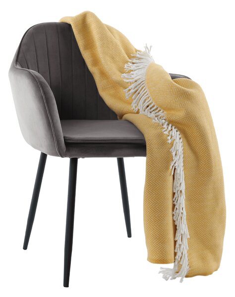 KONDELA Designové křeslo, šedá Velvet látka, ZIRKON
