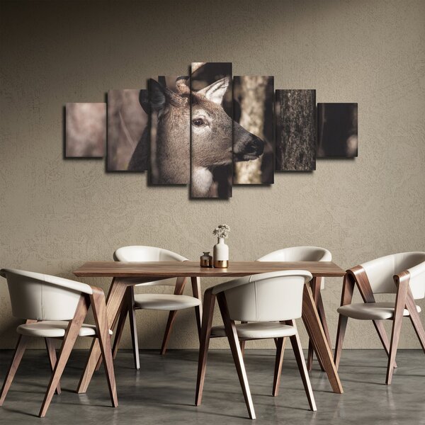 Obraz - Jelen v lese (210x100 cm)