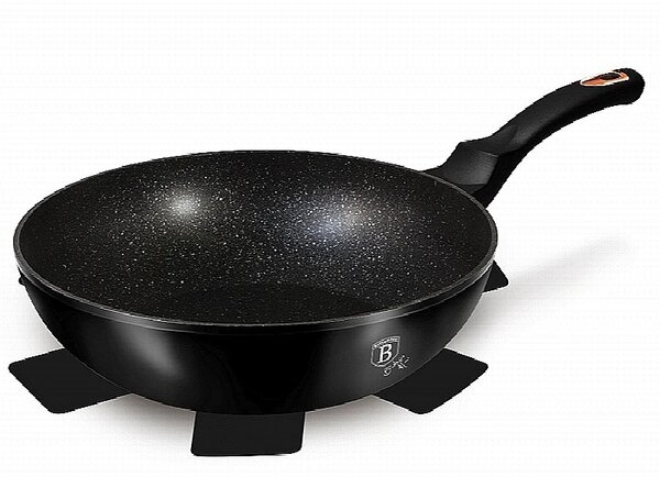 Pánev WOK s mramorovým povrchem 28 cm Black Rose Collection