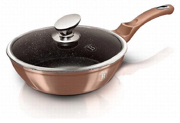 Pánev hluboká s poklicí 24 cm Rosegold Metallic Line