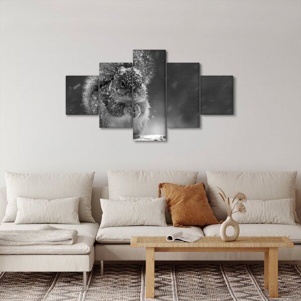 Obraz - Veverka v zimě (125x70 cm)