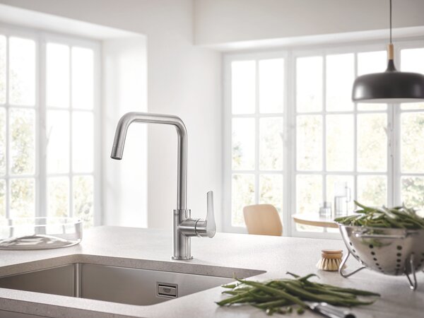 GROHE K700U - Nerezový kuchyňský dřez, kartáčovaná nerezová ocel 31574SD1