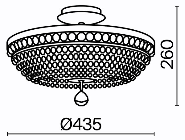 LUSTR, 43,5/23,5 cm MAYTONI - Online Only svítidla, Online Only