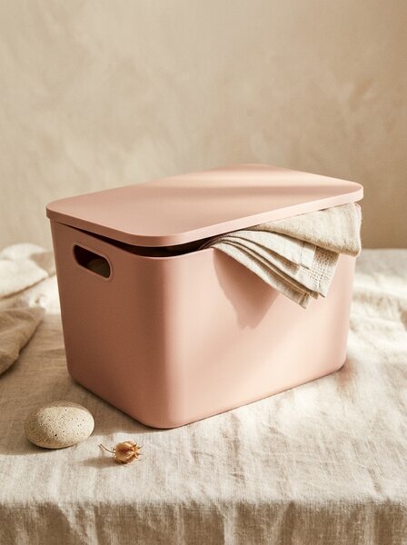 Sinsay - Úložný box s víkem - pastelová růžová
