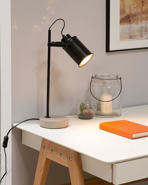 Stolní lampa MUNDAKA Nastavitelná Kov Černá