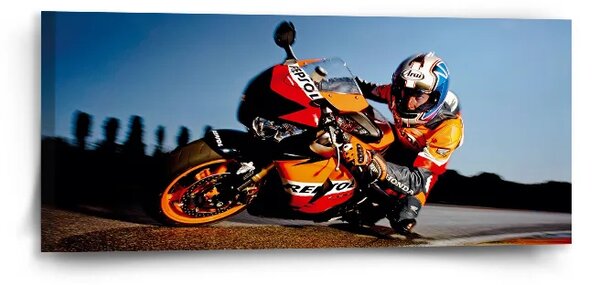 Sablio Obraz Motorkář 2 - 110x50 cm