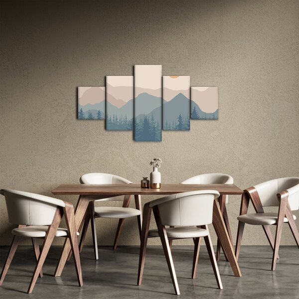 Obraz - Tyrkysové hory N⁰1 (125x70 cm)