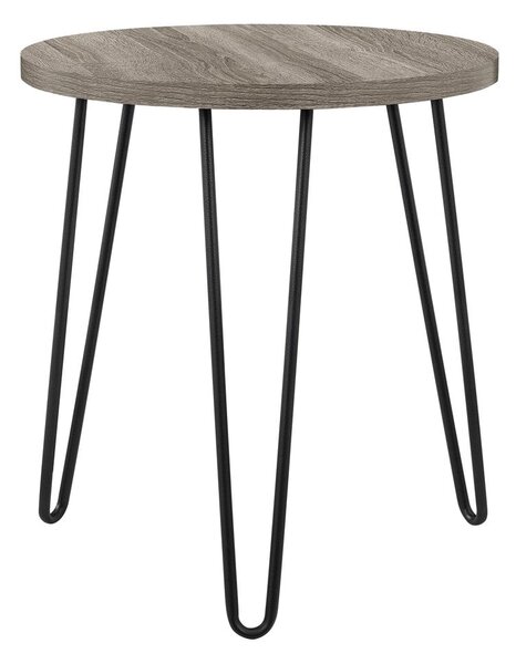 Hnědošedý odkládací stolek Støraa Owen, ø 50 cm