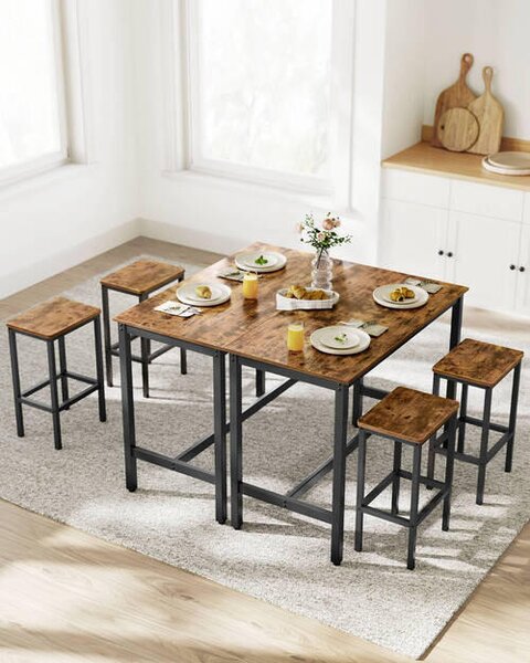 BAROVÁ SADA, hnědá, černá, 120/60/90 cm Boxxx - Barové stoly, Online Only