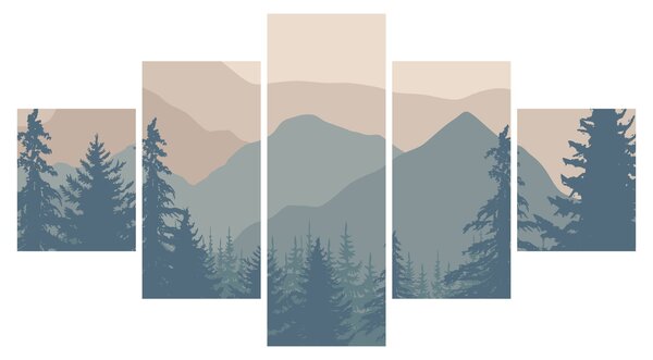 Obraz - Tyrkysové hory N⁰2 (125x70 cm)