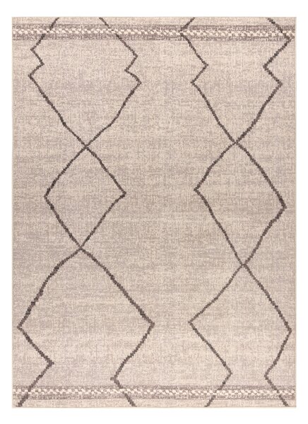 Makro Abra Kusový koberec vlněný ANGEL 1190 52022 Boho béžový šedý Rozměr: 80x150 cm