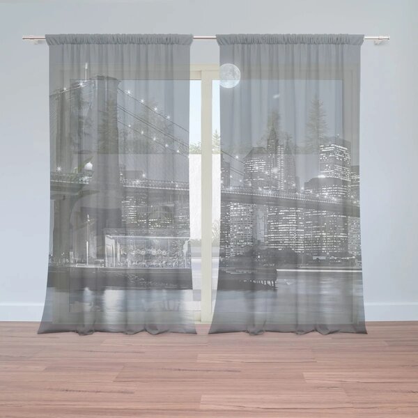 Sablio Záclony Noční New York 2: 2ks 150x250cm