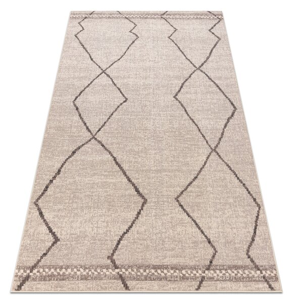 Makro Abra Kusový koberec vlněný ANGEL 1190 52022 Boho béžový šedý Rozměr: 80x150 cm