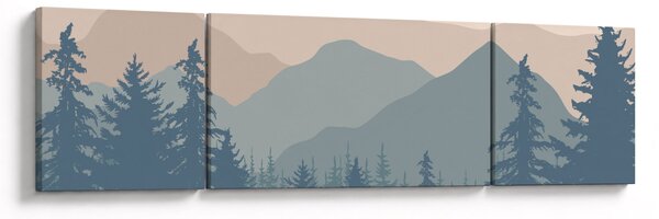Obraz - Tyrkysové hory N⁰2 (170x50 cm)