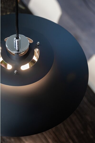 Halo Design 990259 - Lustr na lanku SORUP 1xE27/40W/230V pr. 40 cm černá/l.chrom
