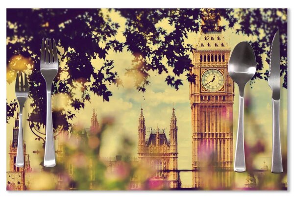 Sablio Prostírání Londýn Big Ben Flowers: 40x30cm