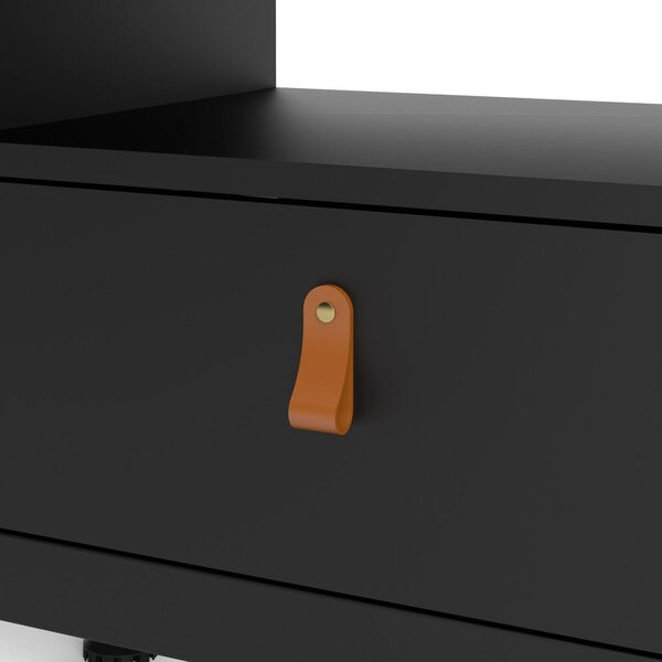 Černý TV stolek 151x54 cm Madrid – Tvilum