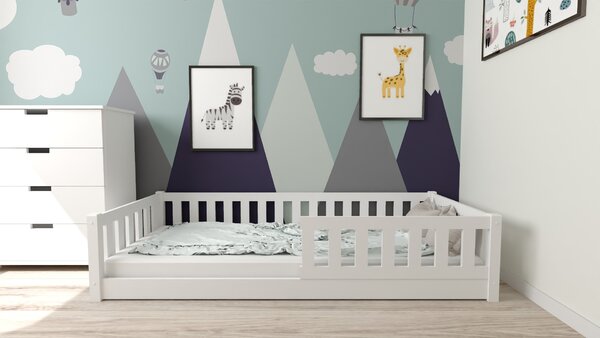 Dětská Montessori postel PINELO 90 x 200 cm, bílá