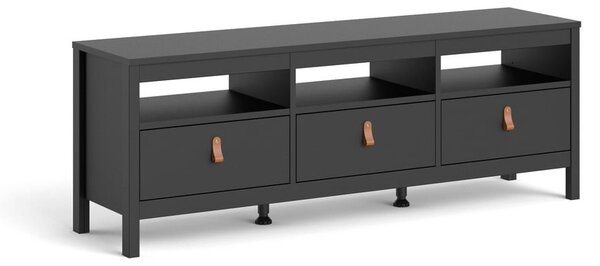 Černý TV stolek 151x54 cm Madrid – Tvilum