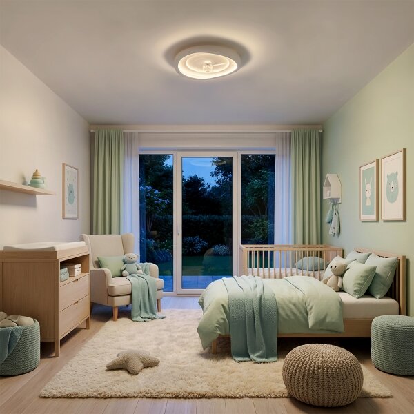 Brilagi - LED Stmívatelný stropní ventilátor LED/80W/230V pr. 50 cm bílá + DO