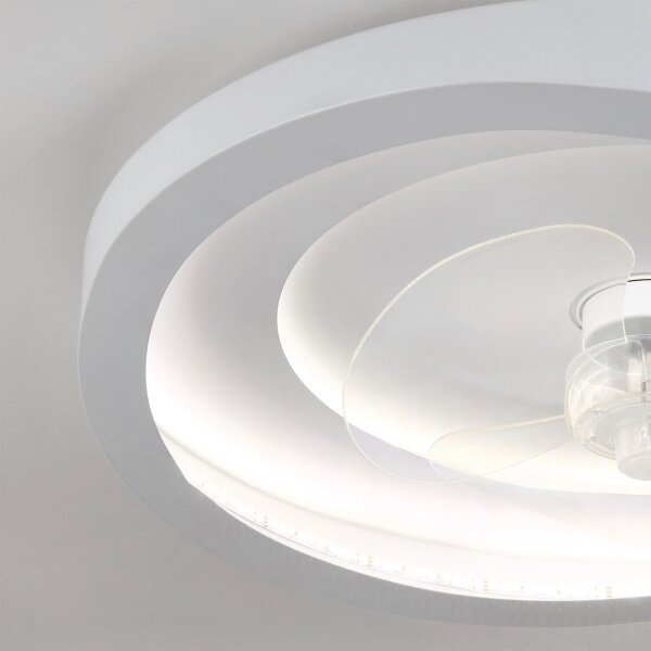 Brilagi - LED Stmívatelný stropní ventilátor LED/80W/230V pr. 50 cm bílá + DO
