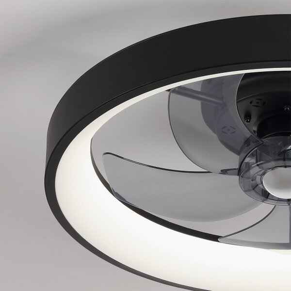 Brilagi - LED Stmívatelný stropní ventilátor LED/34W/230V pr. 50 cm černá + DO