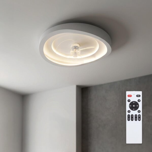 Brilagi - LED Stmívatelný stropní ventilátor LED/80W/230V pr. 50 cm bílá + DO
