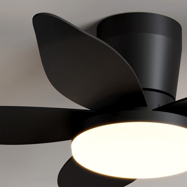 Brilagi - LED Stmívatelný stropní ventilátor LED/32W/230V pr. 95 cm černá + DO