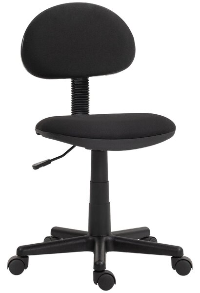 Ergonomická kancelářská židle HOMCOM, výškově nastavitelná, otočná židle z elastického materiálu pro studijní místnost, černá | Aosom