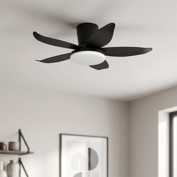 Brilagi - LED Stmívatelný stropní ventilátor LED/32W/230V pr. 95 cm černá + DO